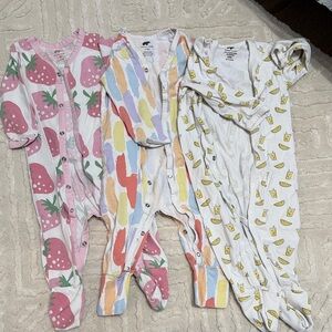 Colorful Strawberry and Patterned Kids Pajamas